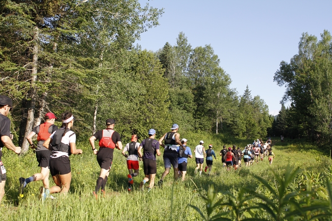 Début de l'épreuve du 50 km du Québec Mega Trail, Québec, Canada, 02 07 2022, Ph. Moctar KANE.
